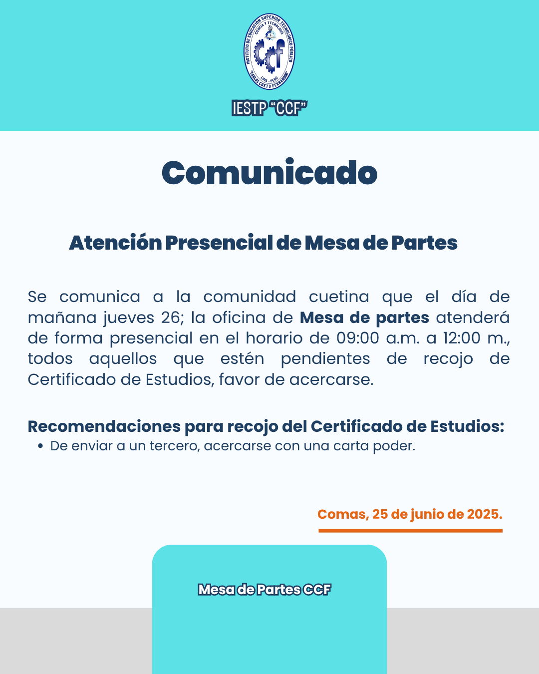 Inicio de clases 2025-I